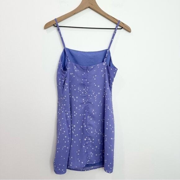 Superdown Kensley Dress Lavender Constellation Stars Small Slit Mini - Picture 4 of 10